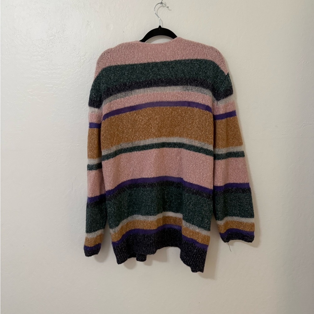 Veronica Beard Pink and Green Striped Cardigan - Picture 5 of 6